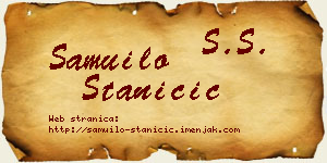 Samuilo Staničić vizit kartica
